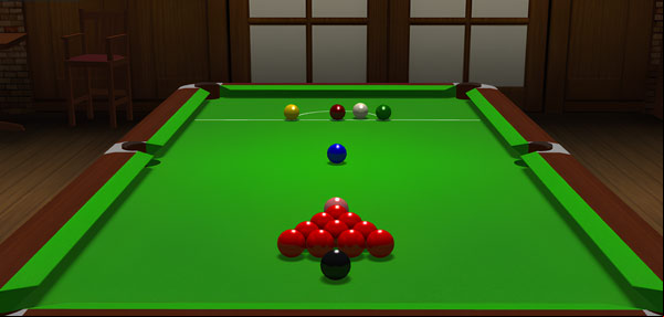 Easier version of the traditional Snooker game